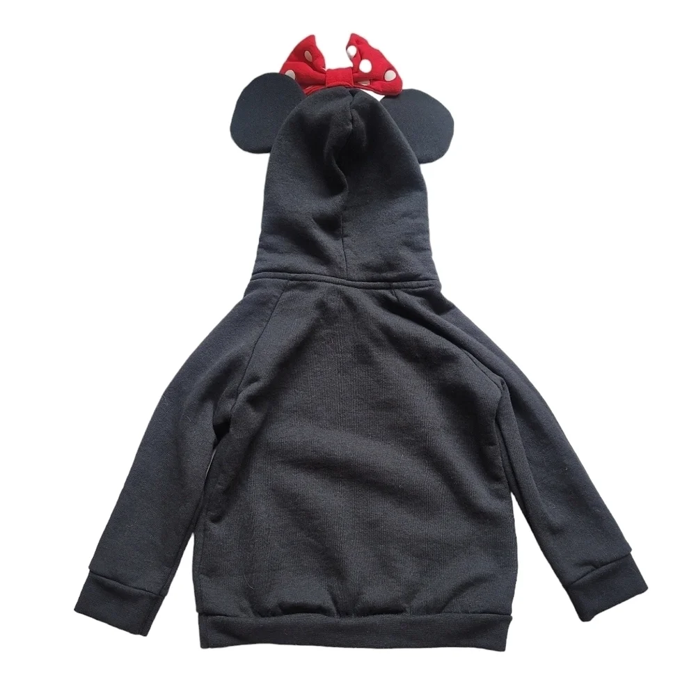 Disney Parks 18-24 Months Minnie Mouse Girls Sweatshirt 3D Bow Red Bodysuit WDW